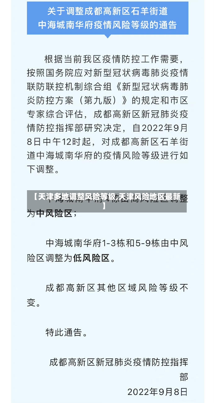 【天津多地调整风险等级,天津风险地区最新】-第3张图片
