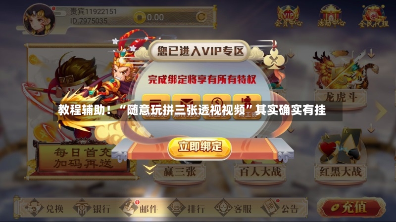 教程辅助！“随意玩拼三张透视视频	”其实确实有挂-第2张图片