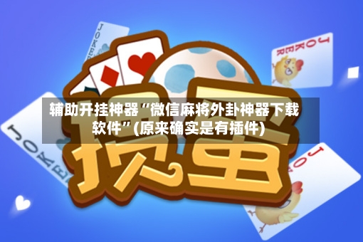 辅助开挂神器“微信麻将外卦神器下载软件”(原来确实是有插件)-第2张图片