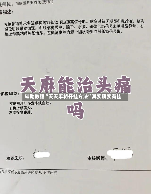 辅助教程“天天麻将开挂方法	”其实确实有挂-第2张图片
