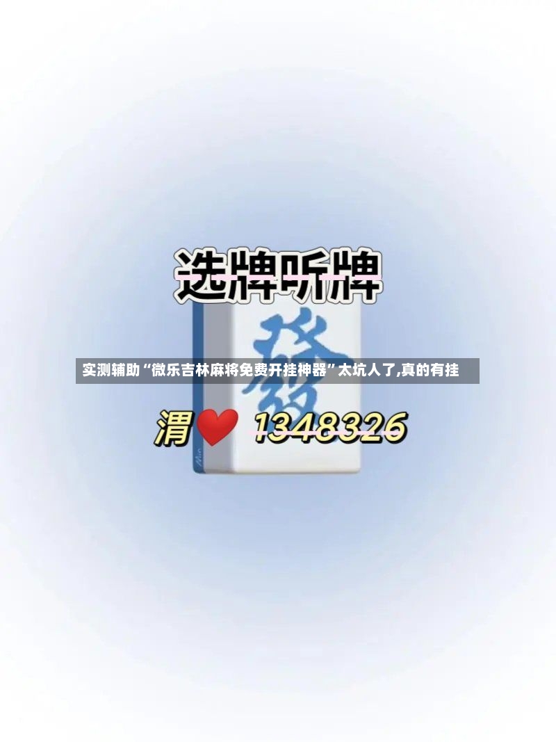 实测辅助“微乐吉林麻将免费开挂神器	”太坑人了,真的有挂-第2张图片