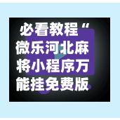 必看教程“微乐河北麻将小程序万能挂免费版	”开挂辅助脚本+详细开挂安装教程-第2张图片