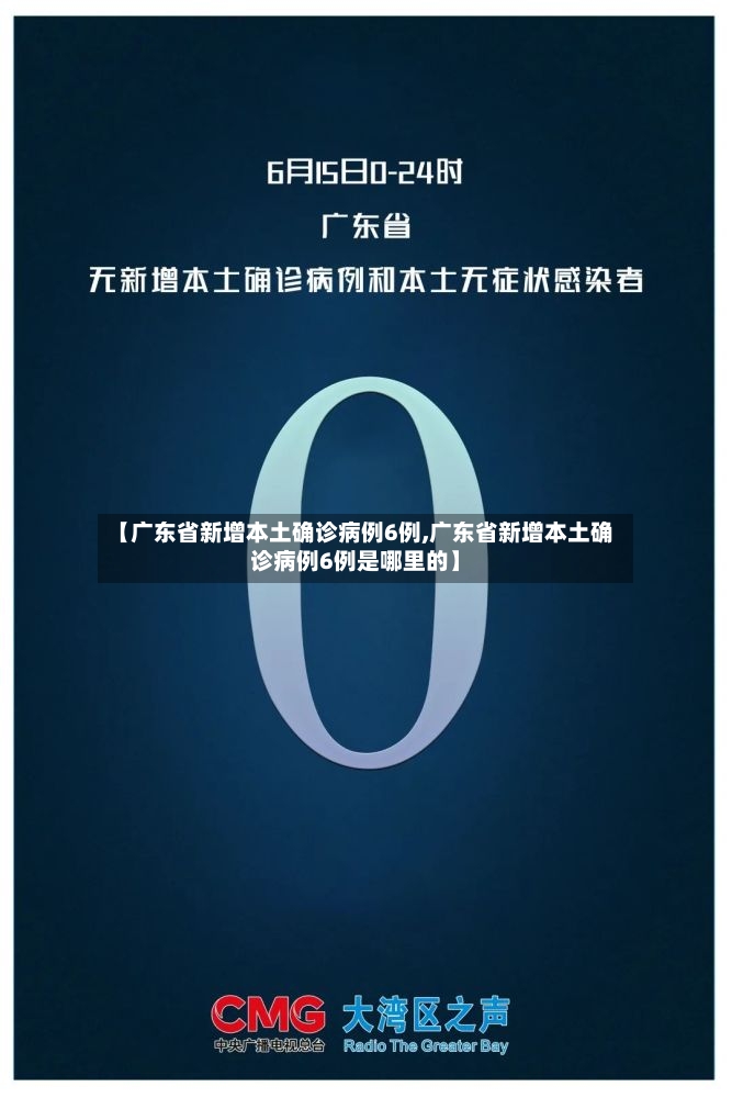 【广东省新增本土确诊病例6例,广东省新增本土确诊病例6例是哪里的】-第2张图片