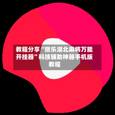 教程分享“微乐湖北麻将万能开挂器”科技辅助神器手机版教程-第3张图片
