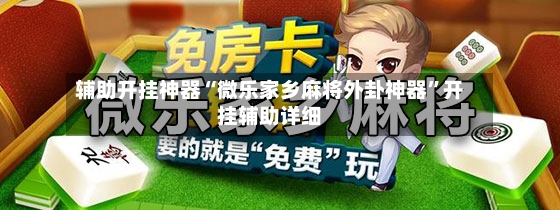 辅助开挂神器“微乐家乡麻将外卦神器”开挂辅助详细-第2张图片