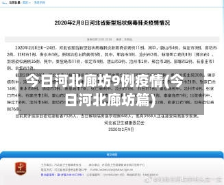 今日河北廊坊9例疫情(今日河北廊坊篇)