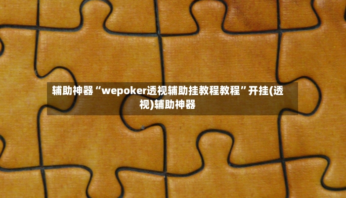 辅助神器“wepoker透视辅助挂教程教程”开挂(透视)辅助神器