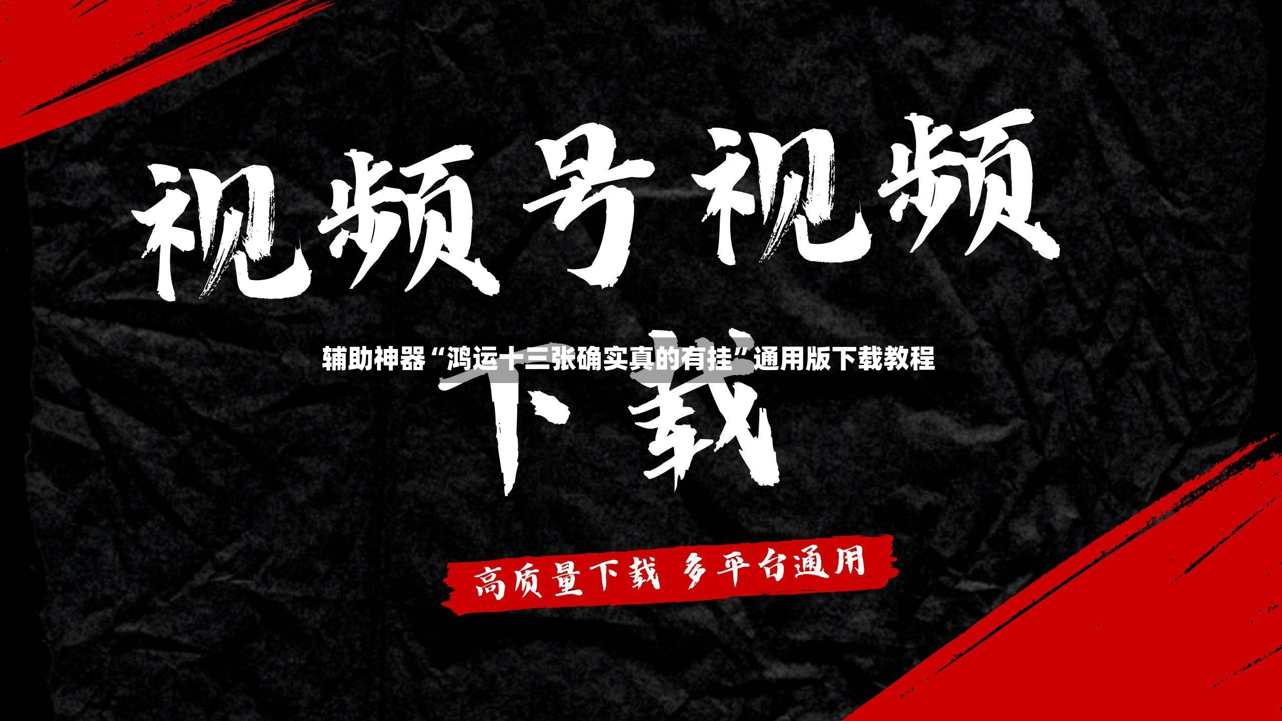 辅助神器“鸿运十三张确实真的有挂	”通用版下载教程-第2张图片