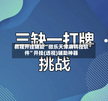 教程开挂辅助“微乐天津麻将挂软件”开挂(透视)辅助神器-第2张图片