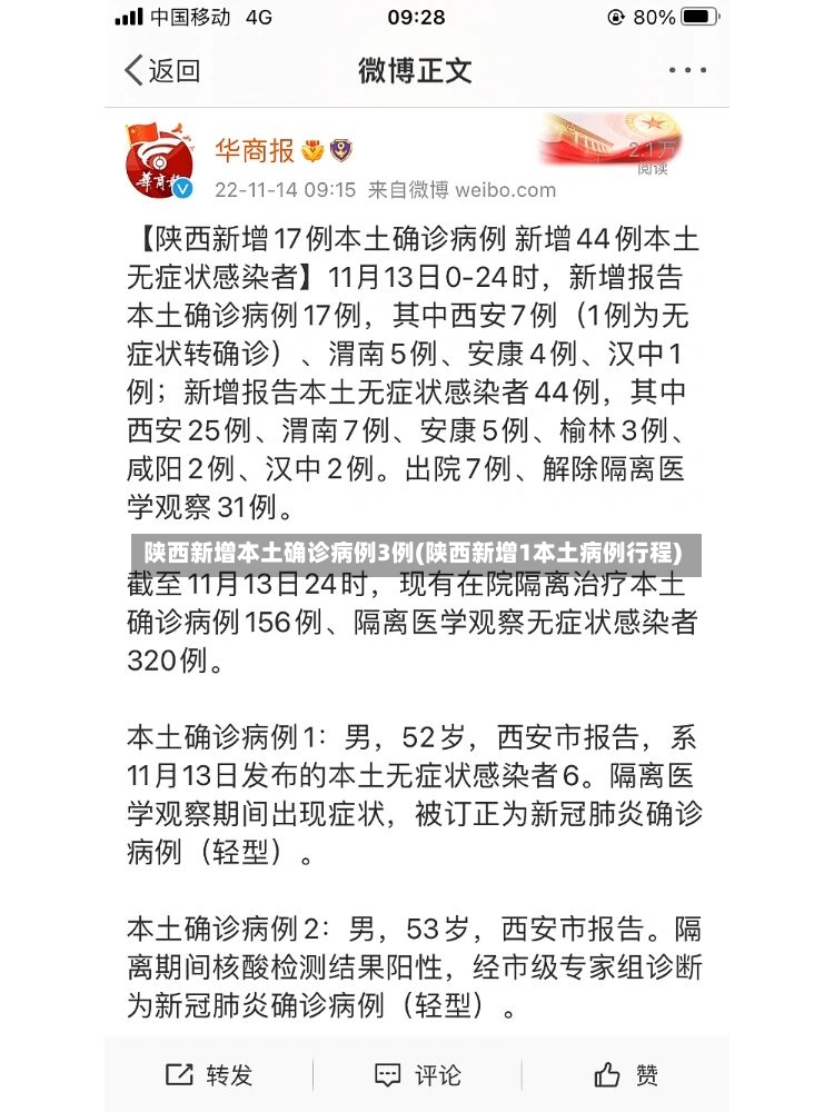 陕西新增本土确诊病例3例(陕西新增1本土病例行程)