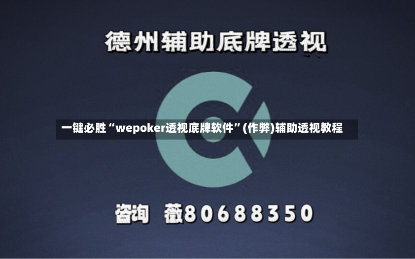 一键必胜“wepoker透视底牌软件”(作弊)辅助透视教程-第2张图片