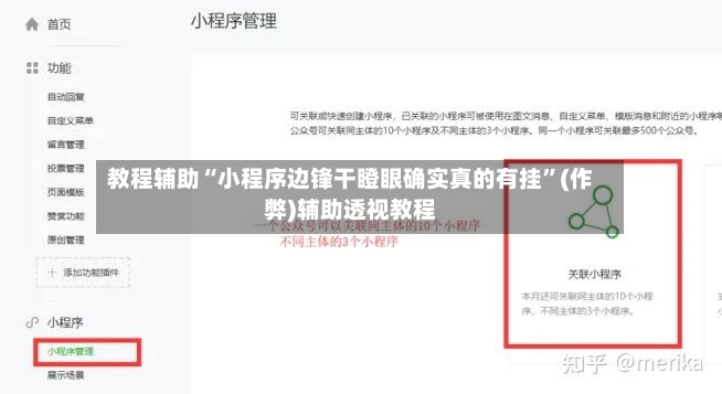 教程辅助“小程序边锋干瞪眼确实真的有挂”(作弊)辅助透视教程
