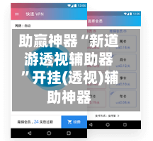 助赢神器“新道游透视辅助器”开挂(透视)辅助神器-第3张图片