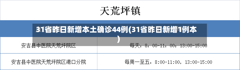31省昨日新增本土确诊44例(31省昨日新增1例本)-第2张图片