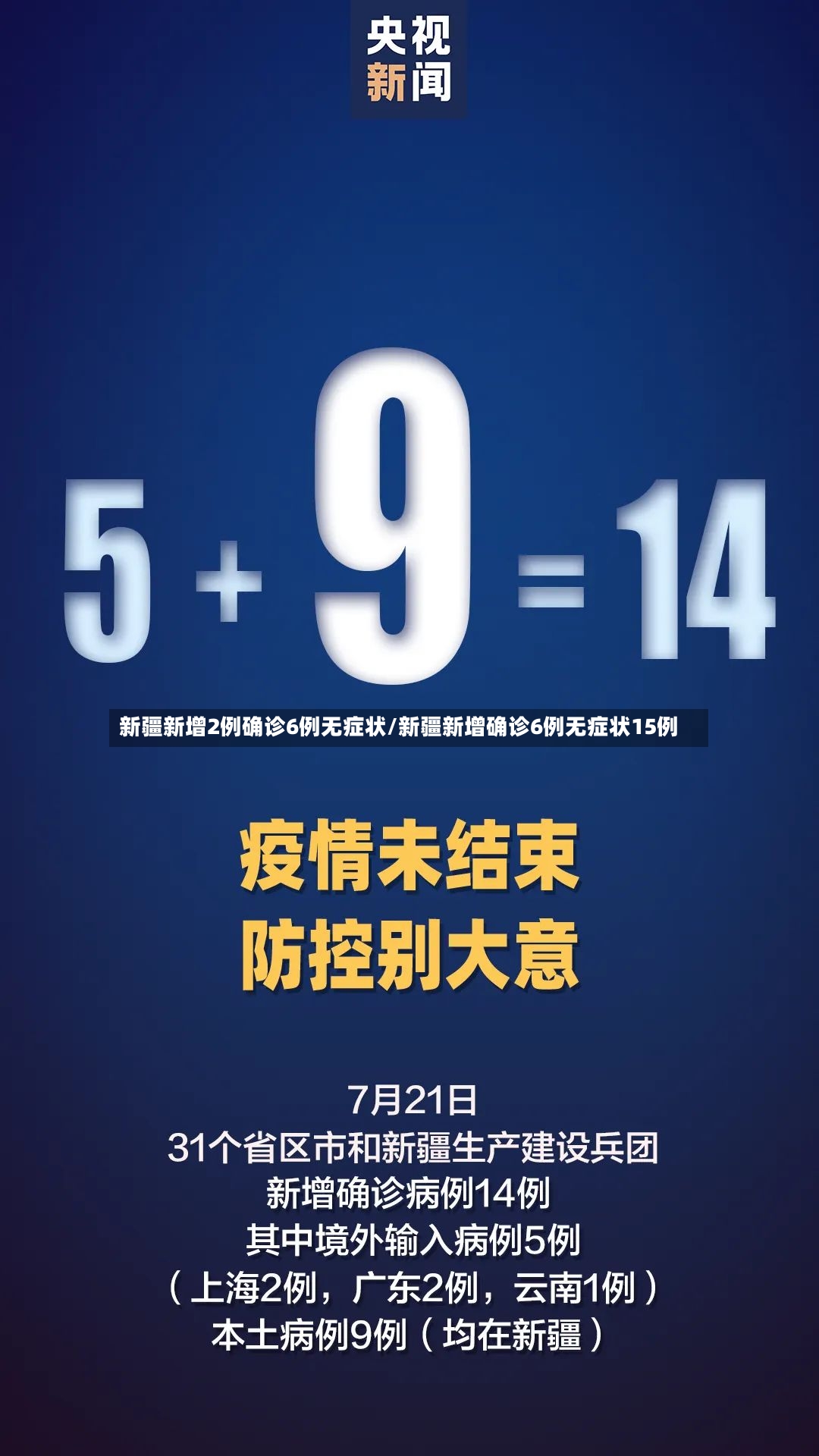 新疆新增2例确诊6例无症状/新疆新增确诊6例无症状15例