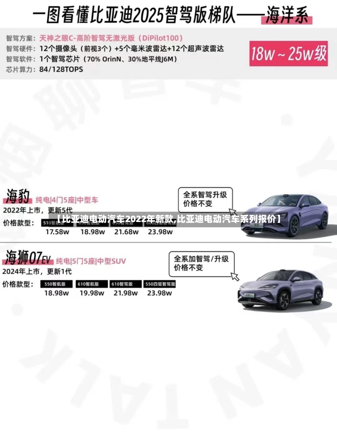 【比亚迪电动汽车2022年新款,比亚迪电动汽车系列报价】