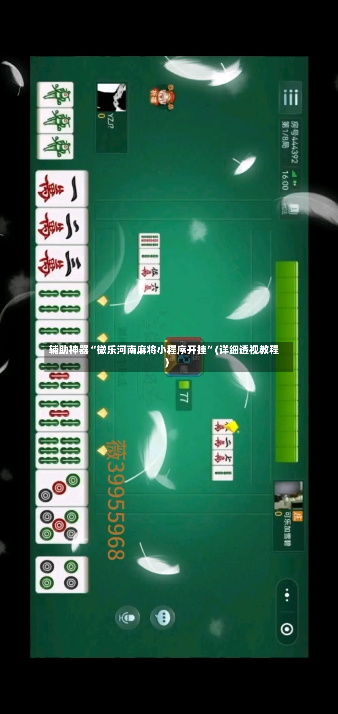 辅助神器“微乐河南麻将小程序开挂”(详细透视教程)-第2张图片