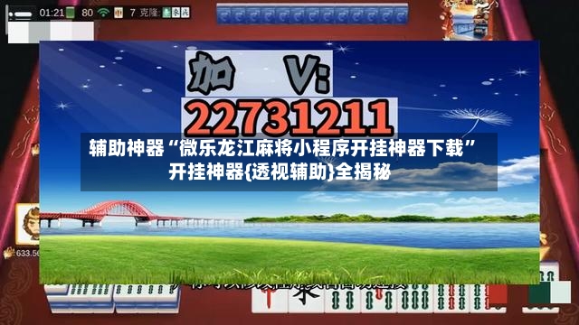 辅助神器“微乐龙江麻将小程序开挂神器下载”开挂神器{透视辅助}全揭秘