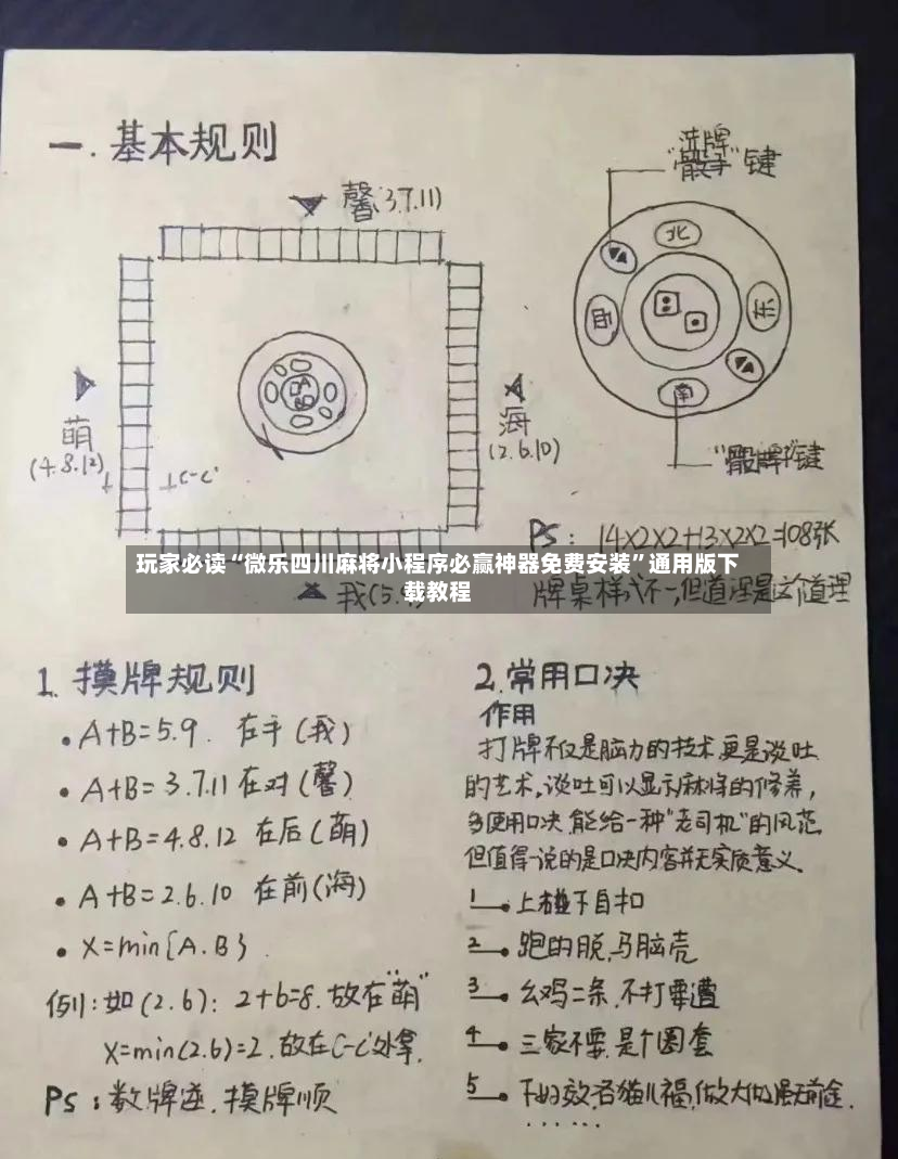 玩家必读“微乐四川麻将小程序必赢神器免费安装”通用版下载教程-第2张图片