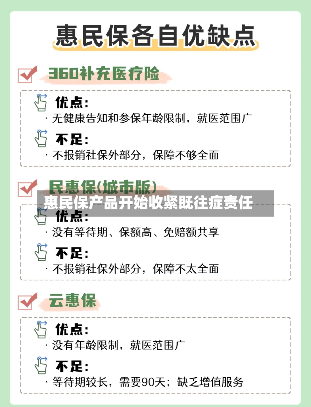 惠民保产品开始收紧既往症责任