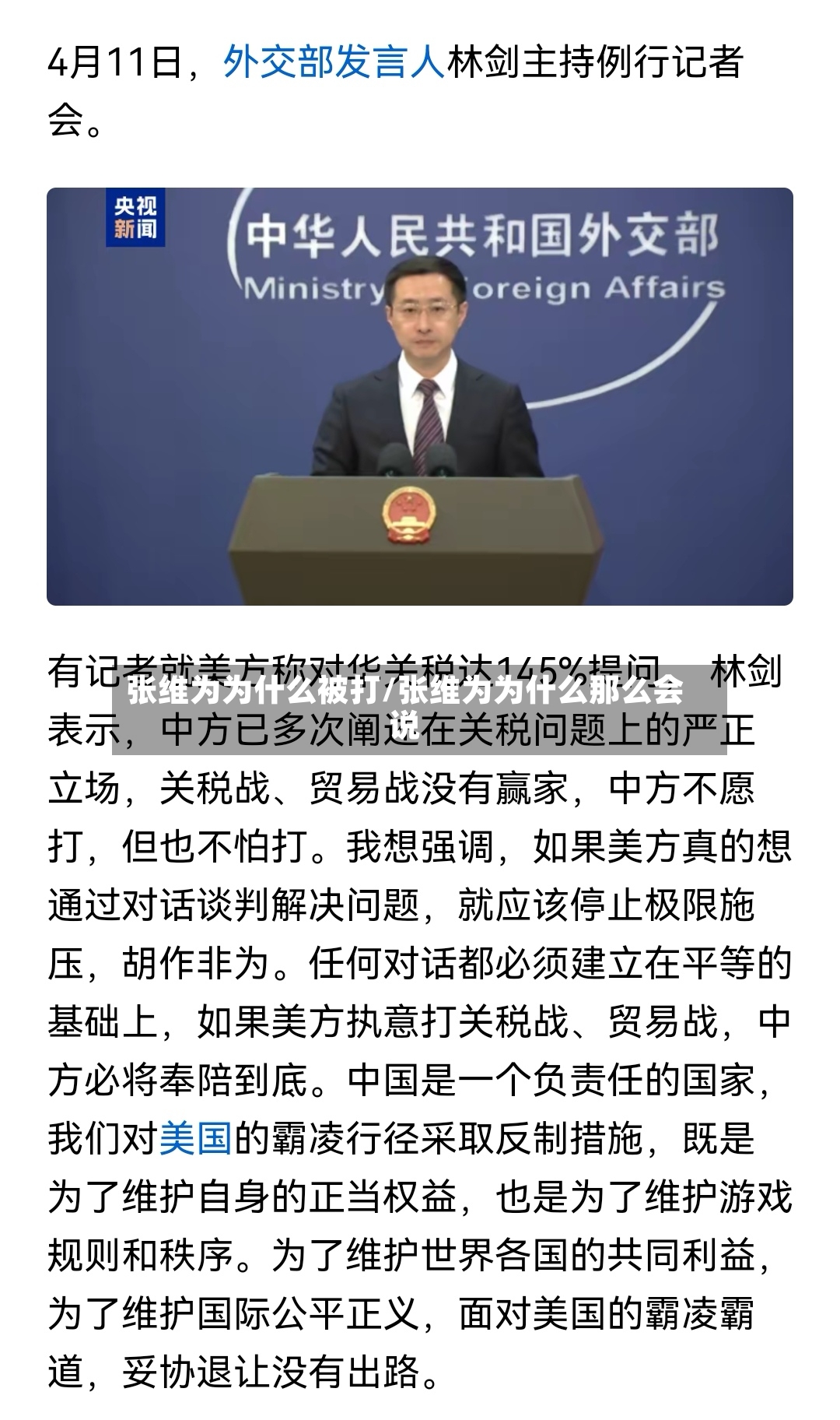 张维为为什么被打/张维为为什么那么会说-第3张图片