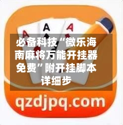 必备科技“微乐海南麻将万能开挂器免费”附开挂脚本详细步-第3张图片