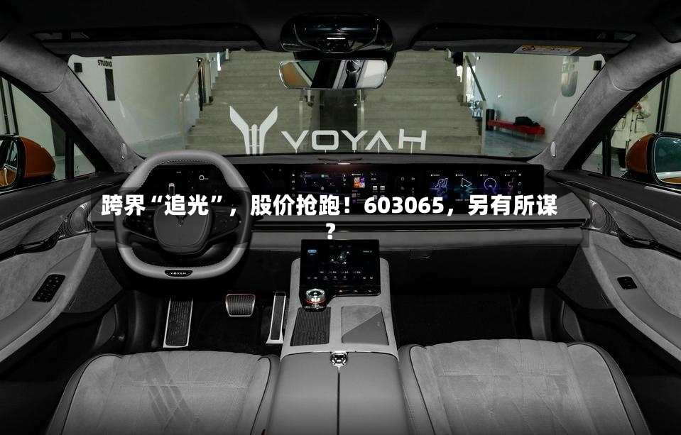 跨界“追光”，股价抢跑！603065，另有所谋？