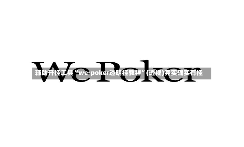 辅助开挂工具“we-poker透明挂教程”(透视)其实确实有挂-第3张图片