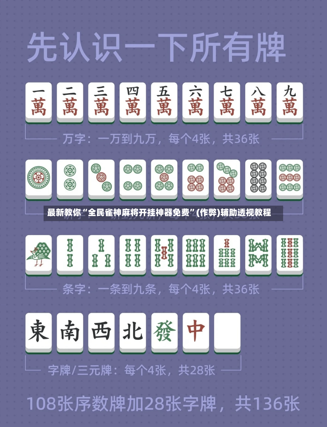 最新教你“全民雀神麻将开挂神器免费”(作弊)辅助透视教程