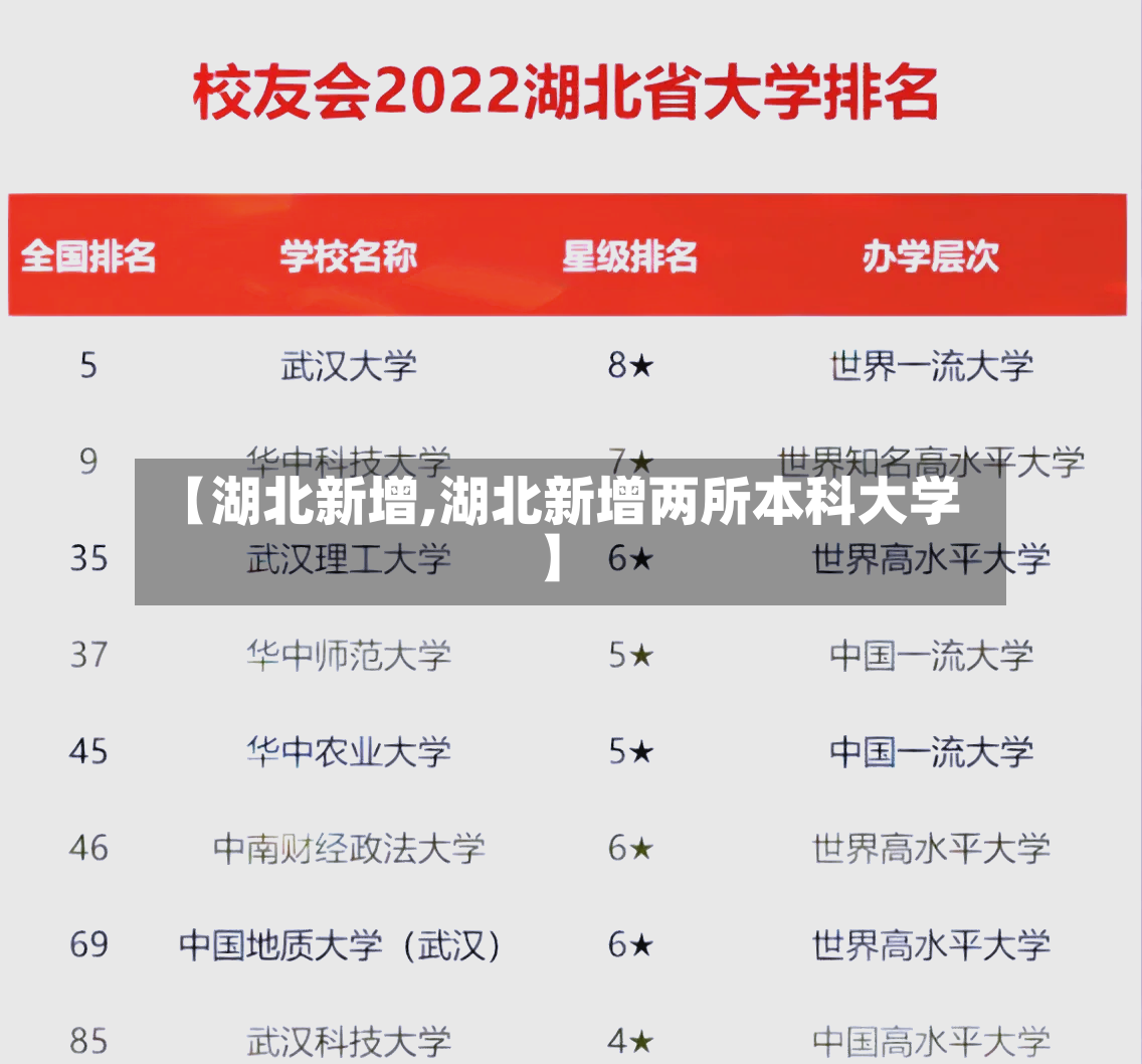 【湖北新增,湖北新增两所本科大学】-第2张图片