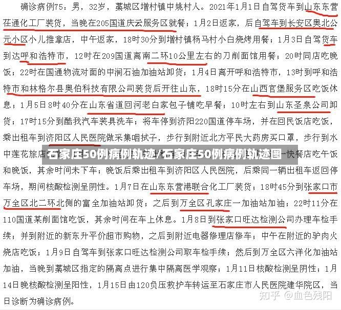 石家庄50例病例轨迹/石家庄50例病例轨迹图