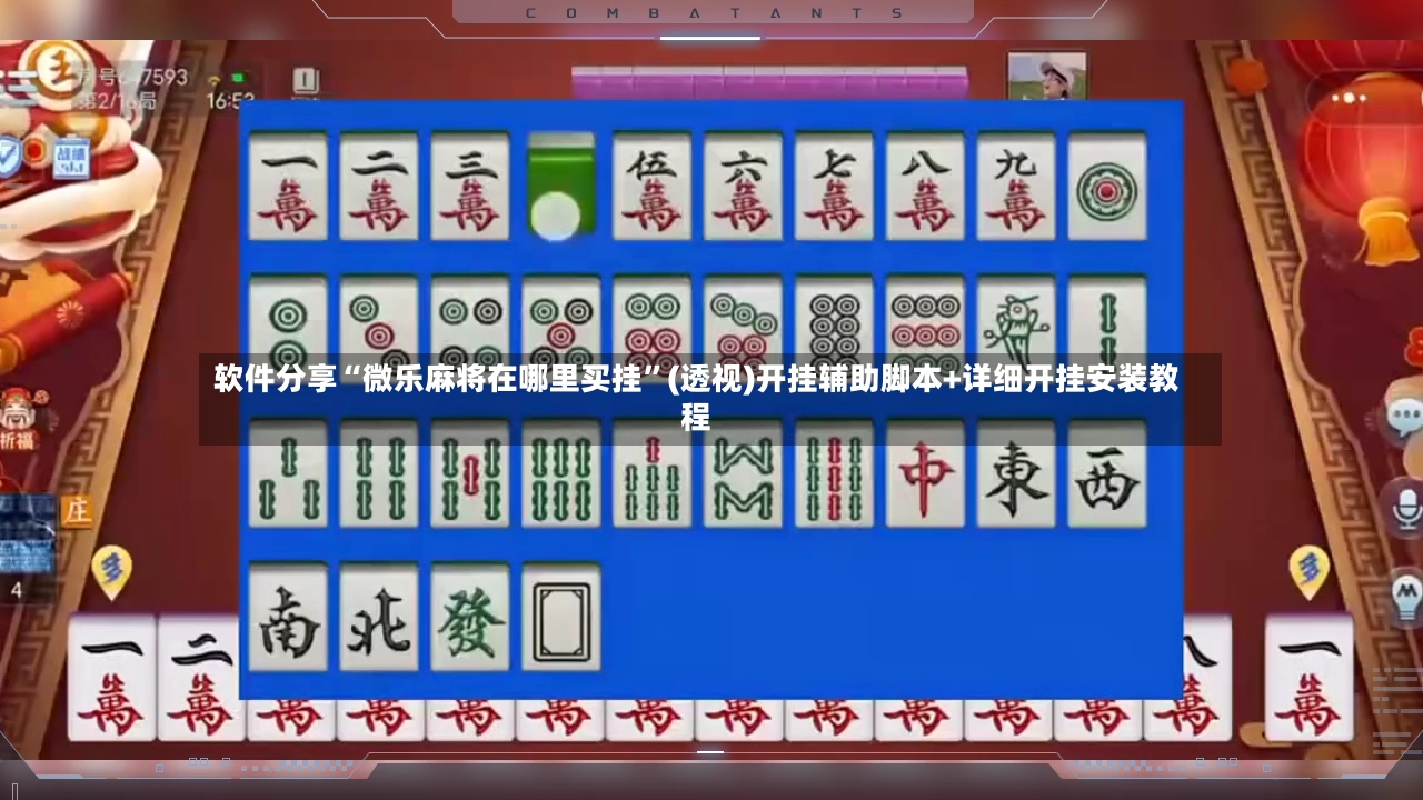软件分享“微乐麻将在哪里买挂”(透视)开挂辅助脚本+详细开挂安装教程-第3张图片