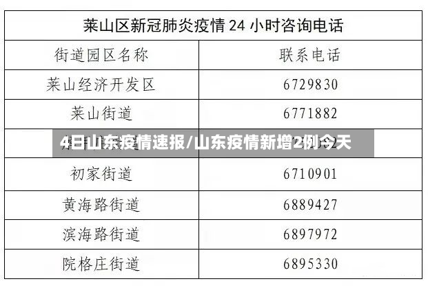 4日山东疫情速报/山东疫情新增2例今天-第2张图片