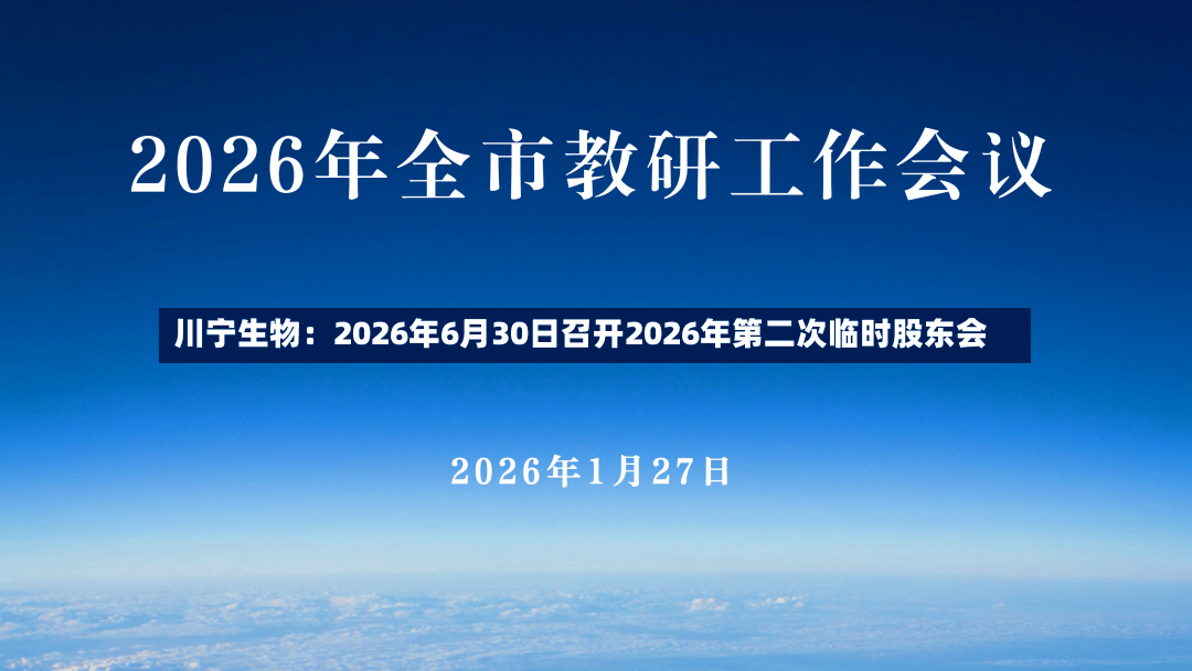 川宁生物：2026年6月30日召开2026年第二次临时股东会-第3张图片
