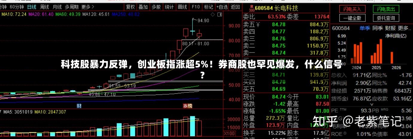 科技股暴力反弹，创业板指涨超5%！券商股也罕见爆发	，什么信号？-第3张图片
