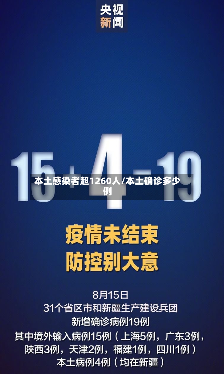 本土感染者超1260人/本土确诊多少例