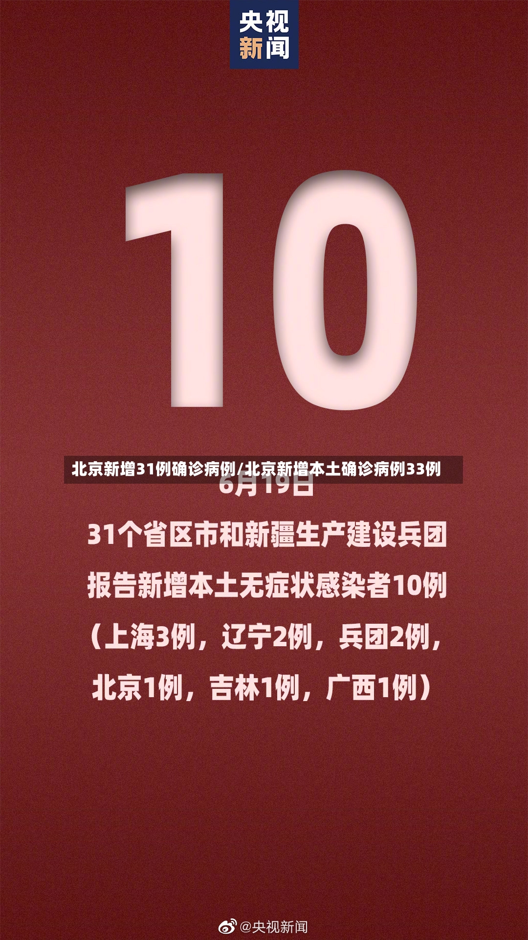 北京新增31例确诊病例/北京新增本土确诊病例33例