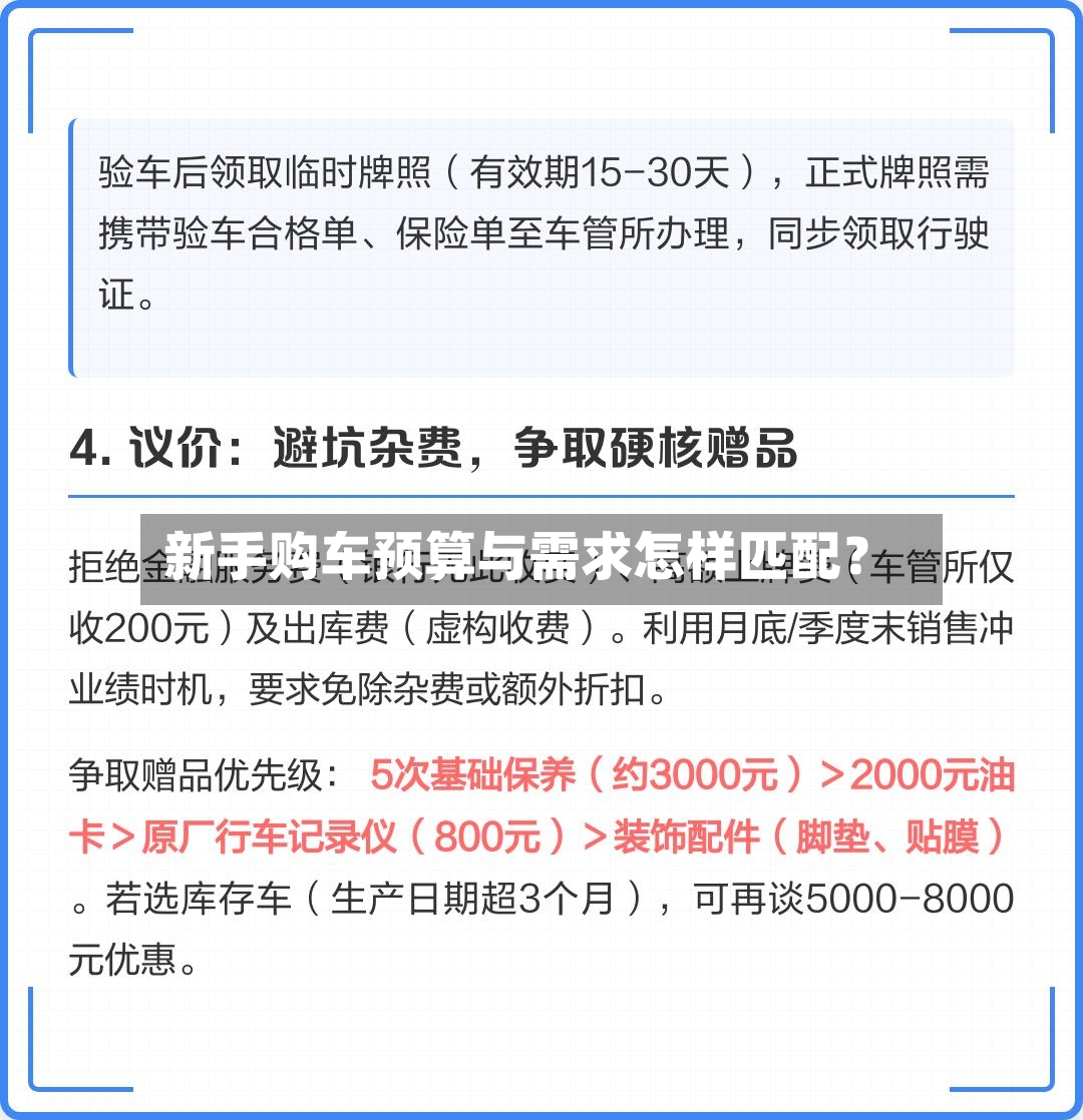 新手购车预算与需求怎样匹配?-第2张图片