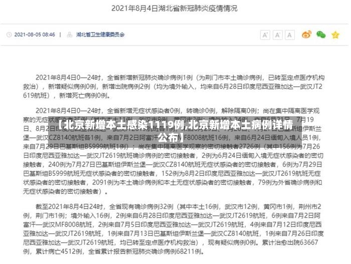 【北京新增本土感染1119例,北京新增本土病例详情公布】-第3张图片