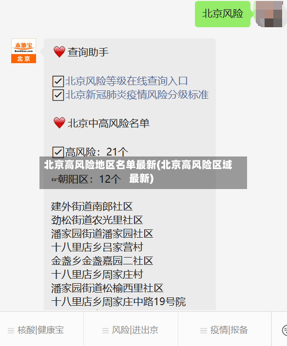 北京高风险地区名单最新(北京高风险区域最新)