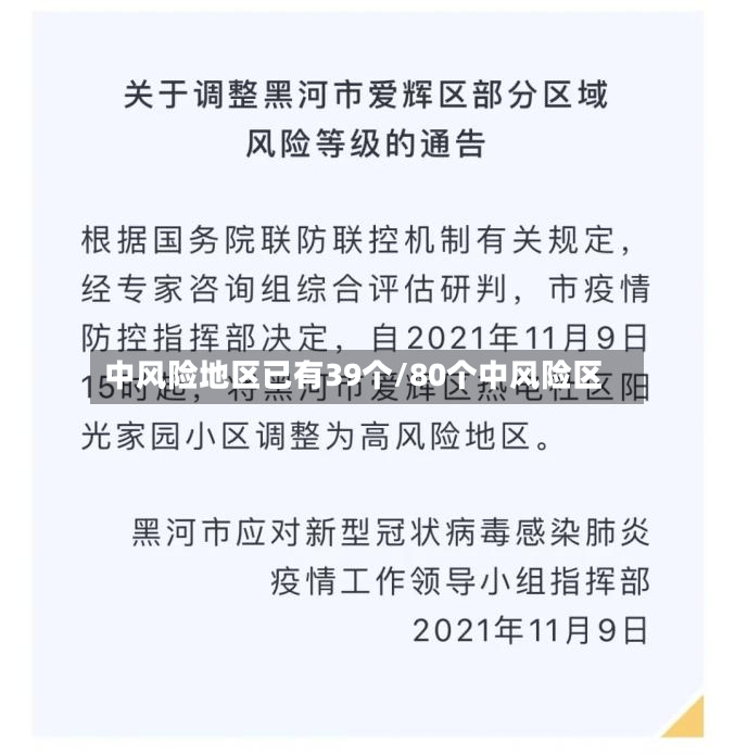 中风险地区已有39个/80个中风险区-第2张图片
