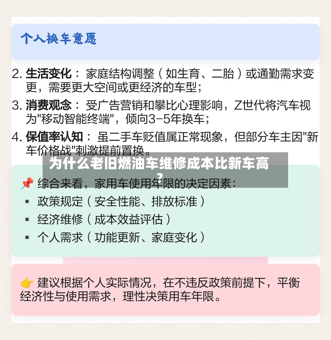为什么老旧燃油车维修成本比新车高？