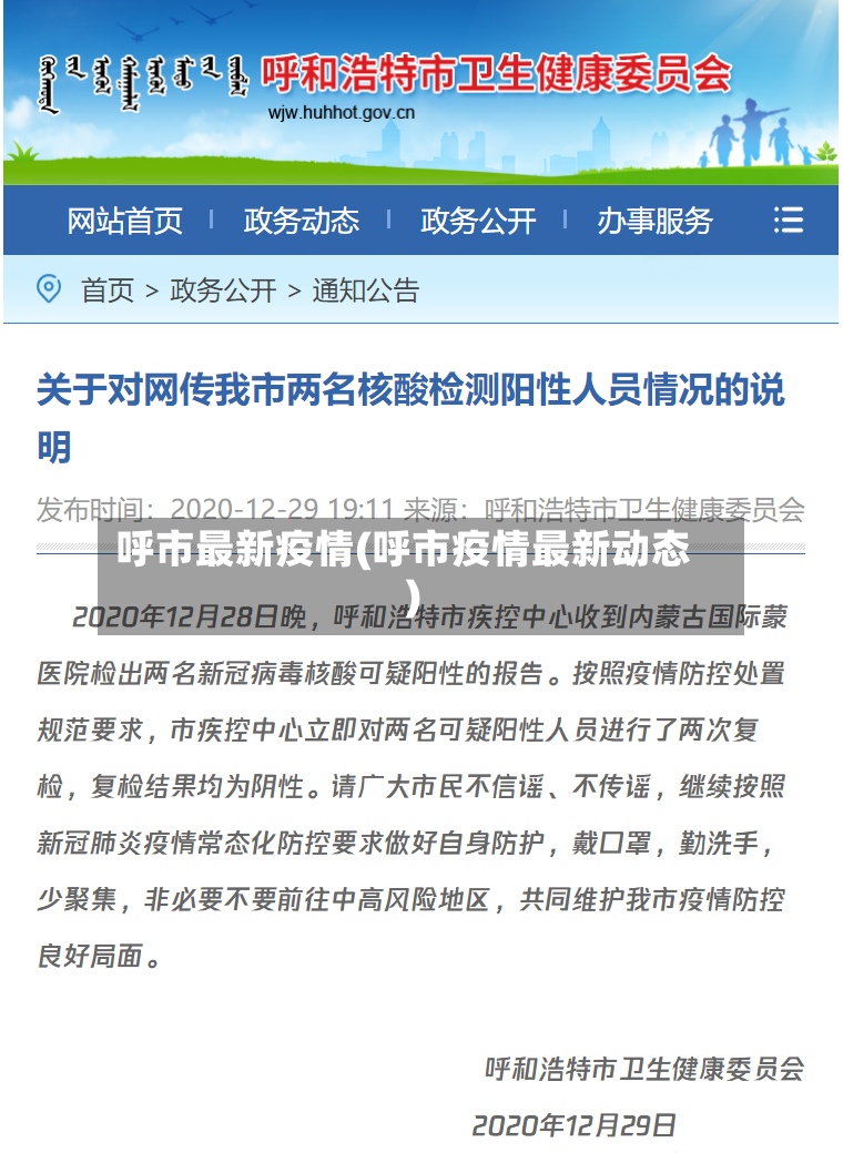 呼市最新疫情(呼市疫情最新动态)-第2张图片