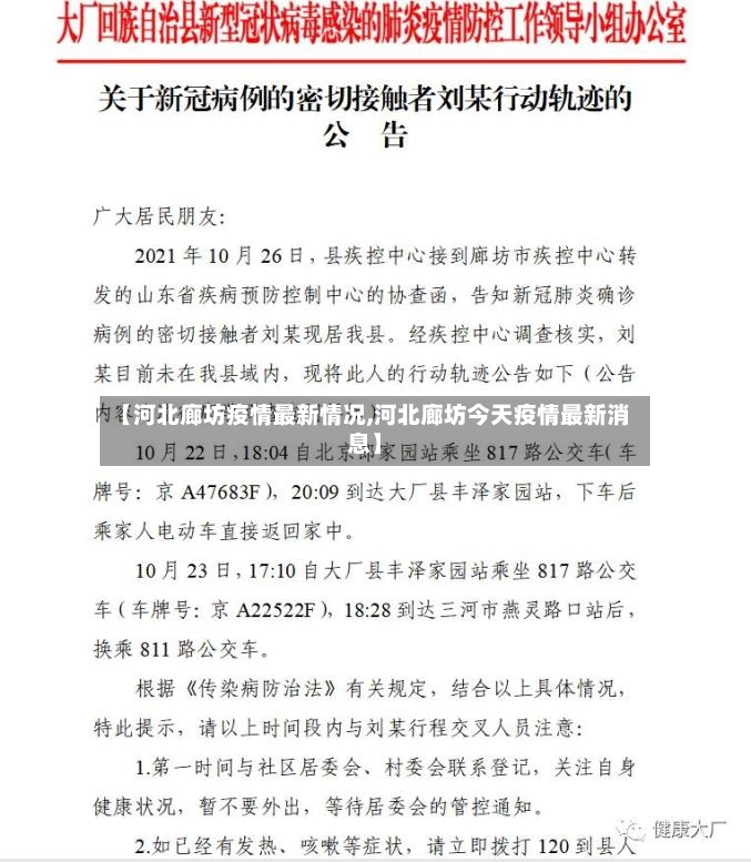 【河北廊坊疫情最新情况,河北廊坊今天疫情最新消息】