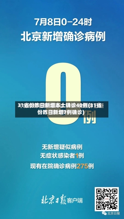 31省份昨日新增本土确诊40例(31省份昨日新增7例确诊)