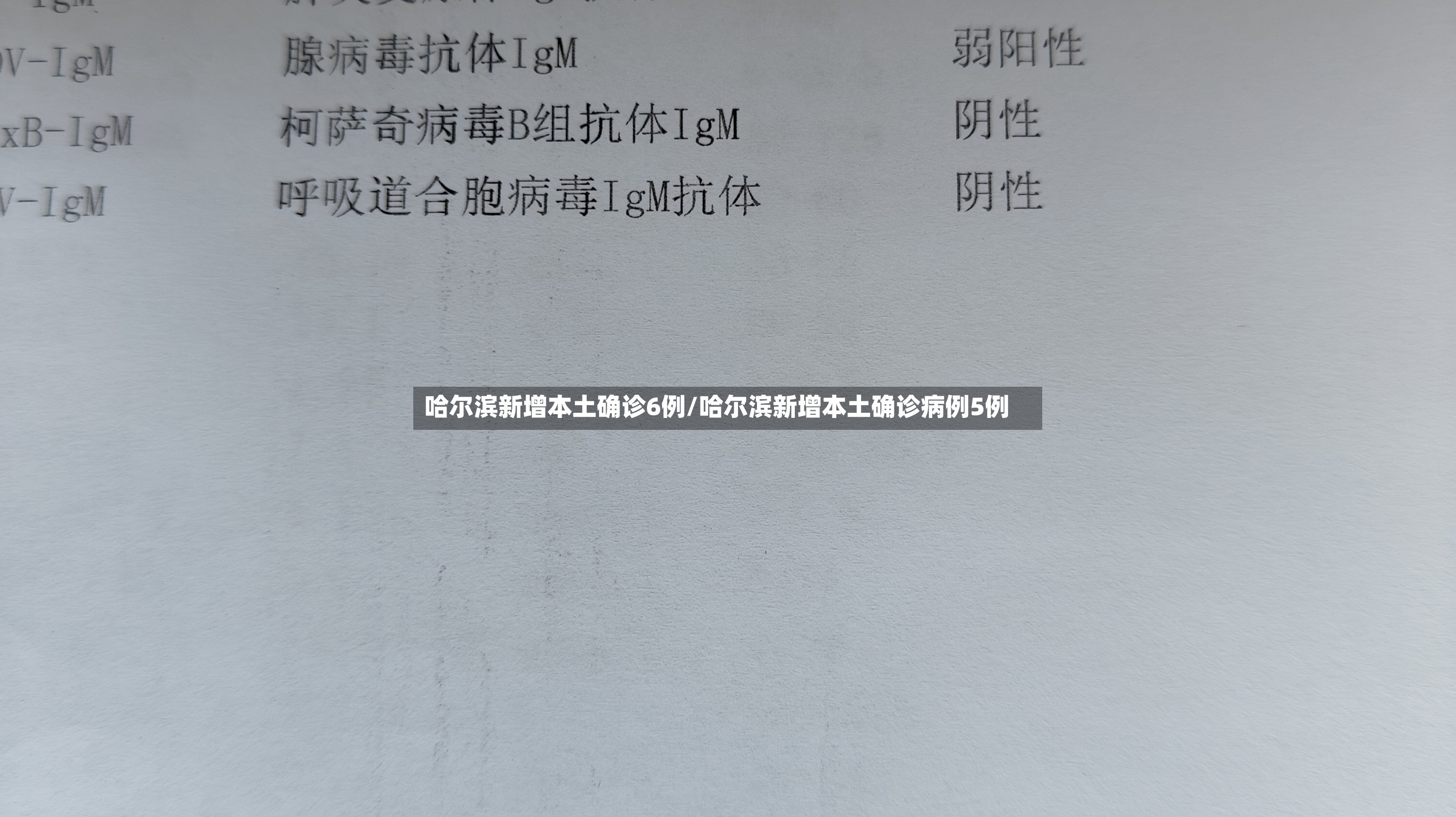 哈尔滨新增本土确诊6例/哈尔滨新增本土确诊病例5例
