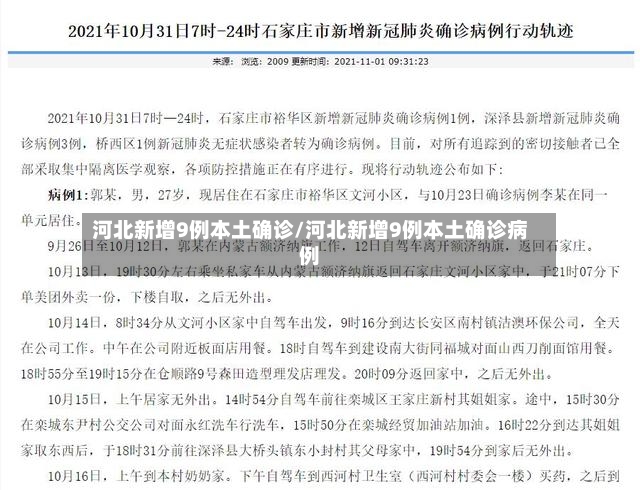 河北新增9例本土确诊/河北新增9例本土确诊病例-第2张图片